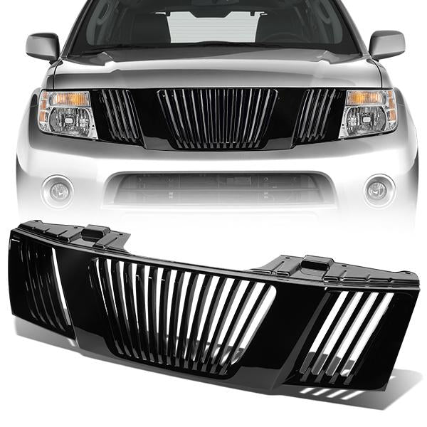 CAAP, 05-08 Nissan Frontier Pathfinder Front Grille - Vertical Fence Style - Black