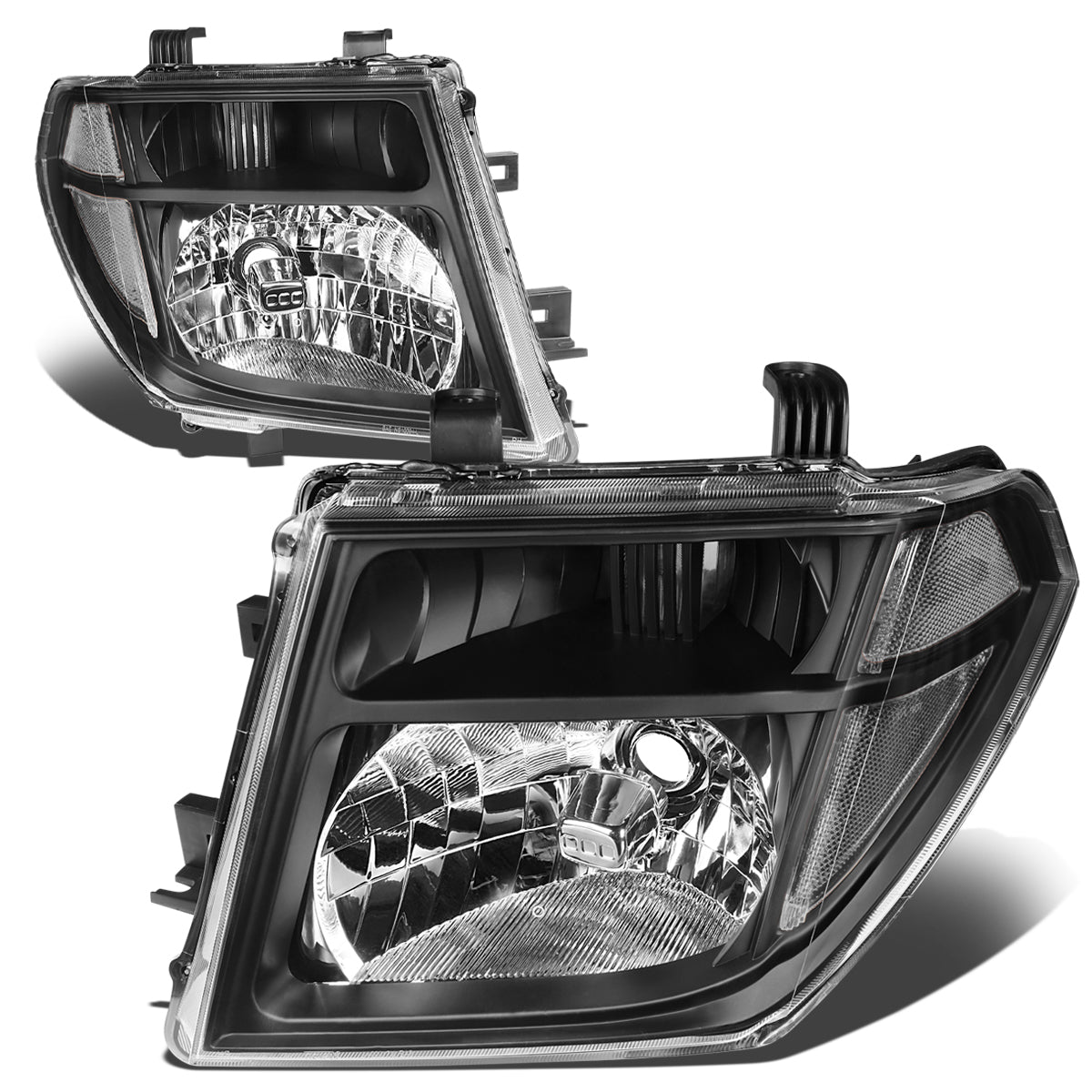 DNA Motoring, 05-08 Nissan Frontier Pathfinder Headlights - Black Housing Clear Corner