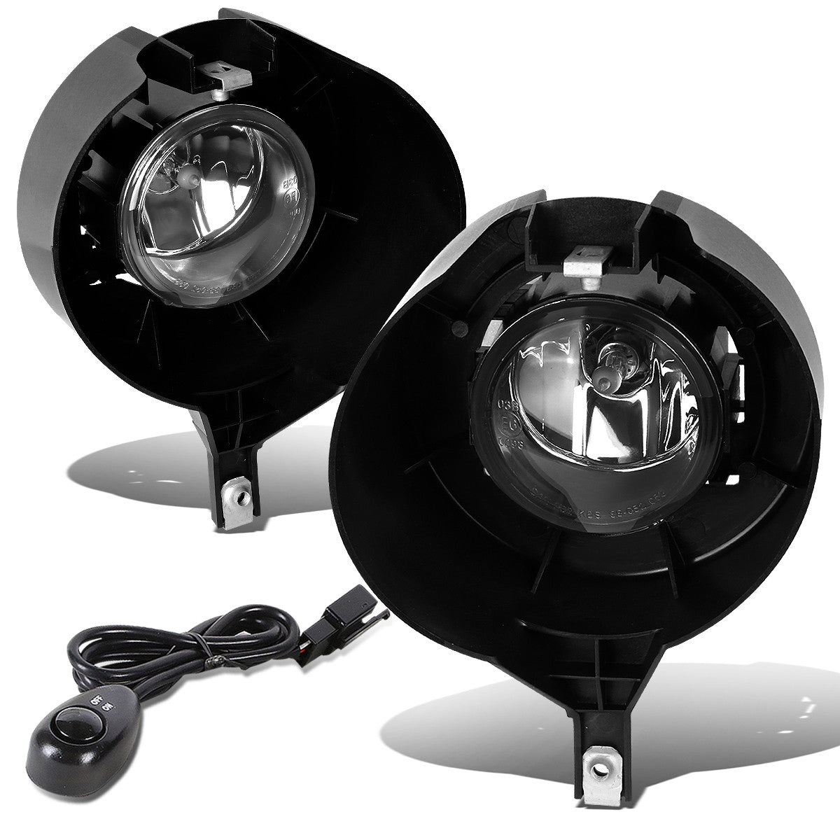 DNA Motoring, 05-15 Nissan Frontier Clear Lens Fog Lights - w/Switch+Bulbs