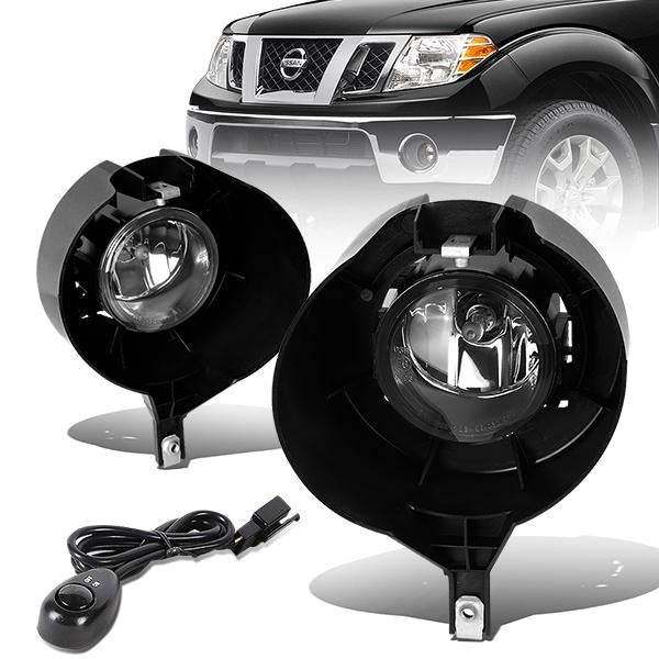 DNA Motoring, 05-15 Nissan Frontier Clear Lens Fog Lights - w/Switch+Bulbs