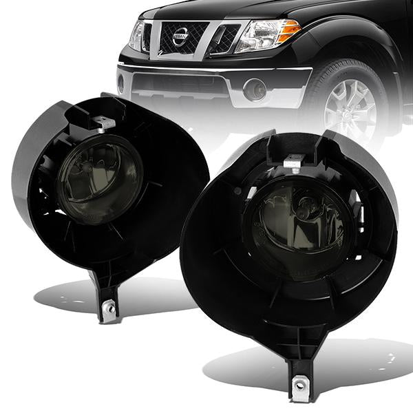 DNA Motoring, 05-15 Nissan Frontier Smoked Lens Fog Lights - w/Light Bulbs