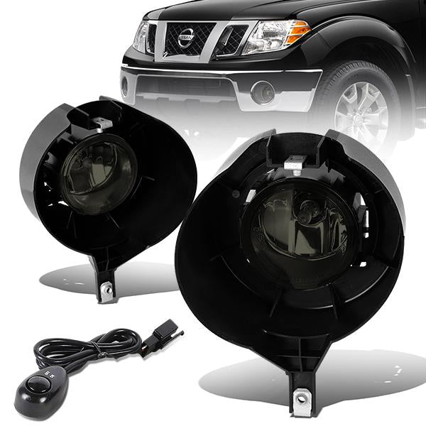 DNA Motoring, 05-15 Nissan Frontier Smoked Lens Fog Lights - w/Switch+Bulbs