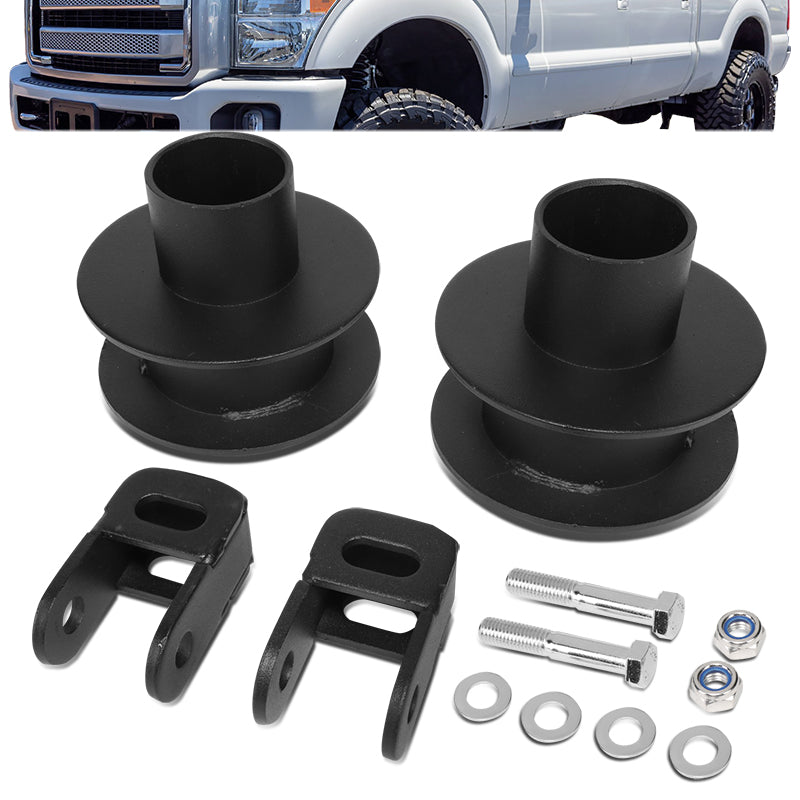 J2 Engineering, 05-22 Ford F250 F350 Super Duty 2.5 in. Front Leveling Spacer Kit+ Shock Extension