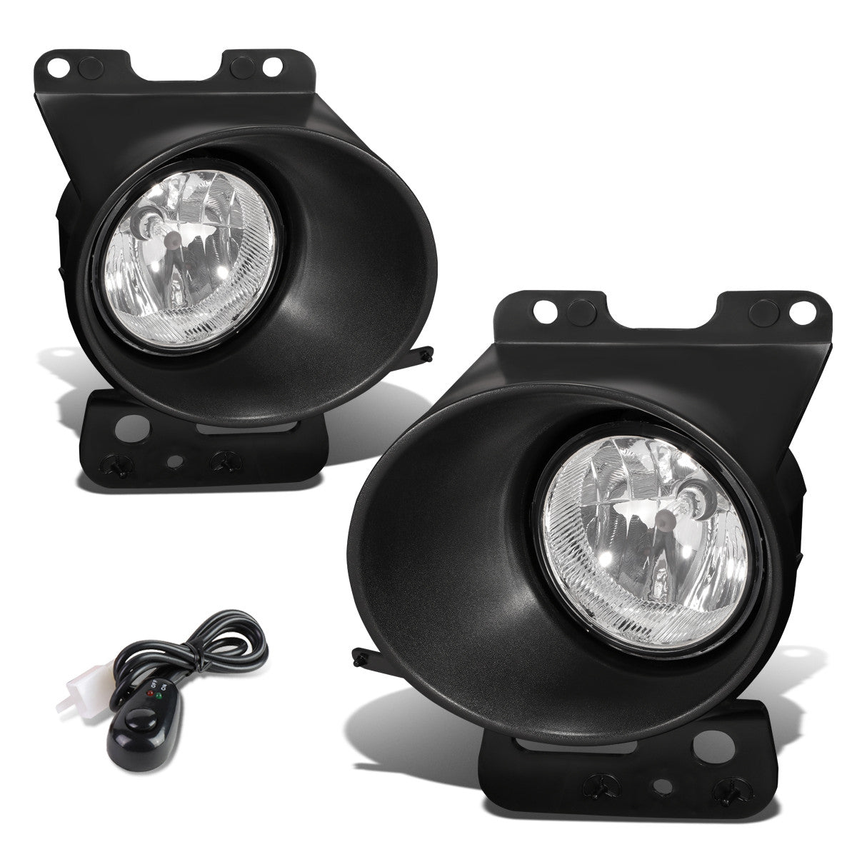 DNA Motoring, 06-08 Ford F150 Lincoln Mark LT Clear Lens Fog Lights - w/Switch+Bulbs