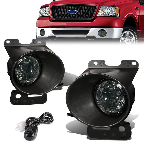 DNA Motoring, 06-08 Ford F150 Lincoln Mark LT Smoked Lens Fog Lights - w/Switch+Bulbs