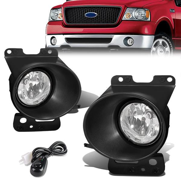 DNA Motoring, 06-08 Ford F150 Lincoln Mark LT Smoked Lens Fog Lights - w/Switch+Bulbs