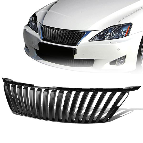 CAAP, 06-08 Lexus IS250 IS350 Front Grille - Badgeless Vertical Fence Style - Black