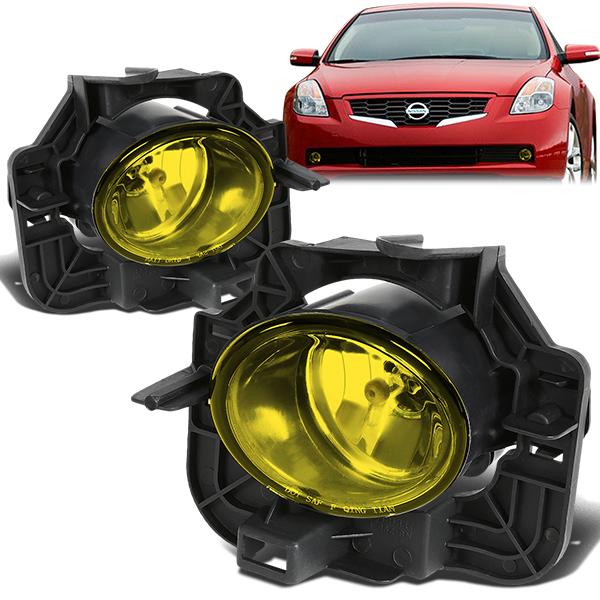 DNA Motoring, 07-09 Nissan Altima Sedan Amber Lens Fog Lights - w/Switch+Bulbs