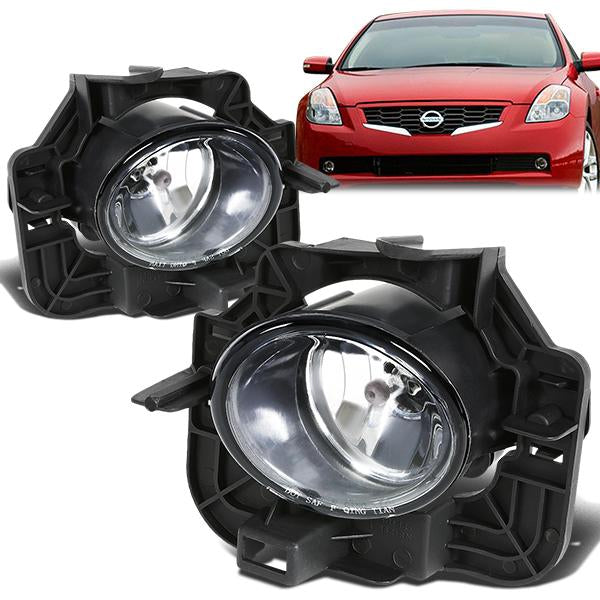 DNA Motoring, 07-09 Nissan Altima Sedan Clear Lens Fog Lights - w/Switch+Bulbs