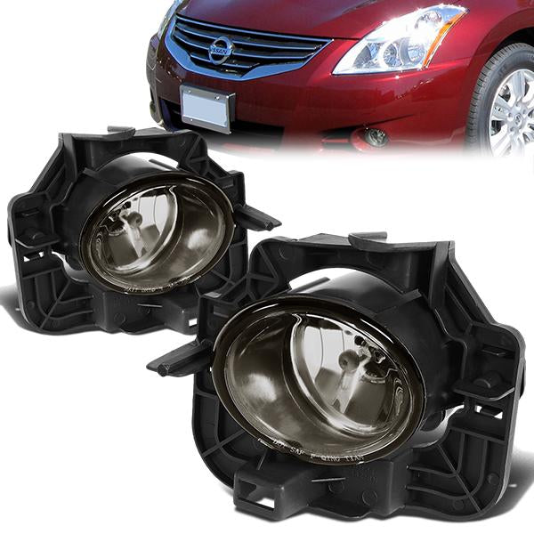 DNA Motoring, 07-09 Nissan Altima Smoked Lens Fog Lights - w/Light Bulbs