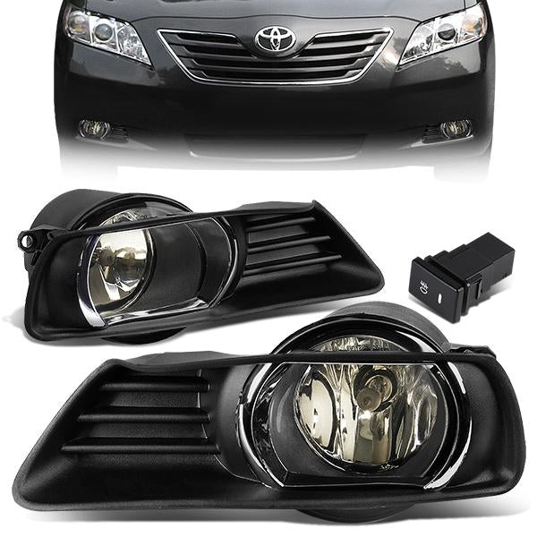 DNA Motoring, 07-09 Toyota Camry Smoked Lens Fog Lights - w/Bezel+Switch+Bulbs