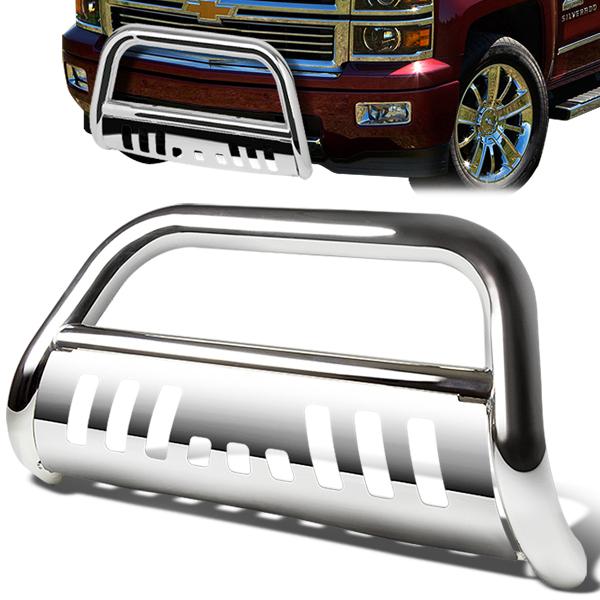 CAAP, 07-13 Chevy Silverado GMC Sierra 1500 Bull Bar w/Skid Plate - Stainless Steel