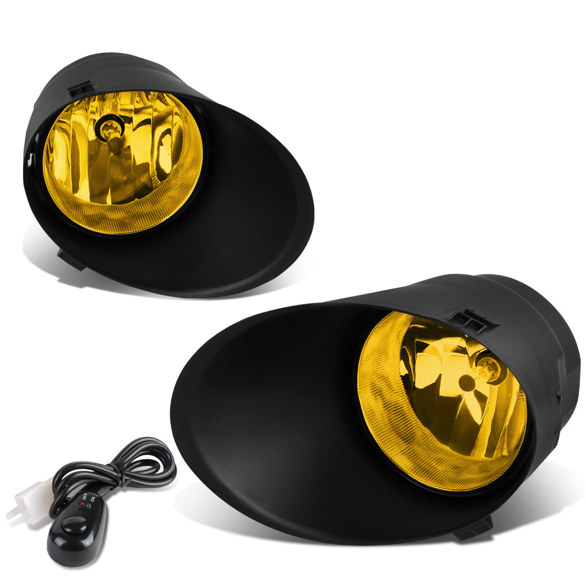 DNA Motoring, 07-13 Toyota Tundra Sequioa Amber Lens Fog Lights - w/Switch+Bulbs