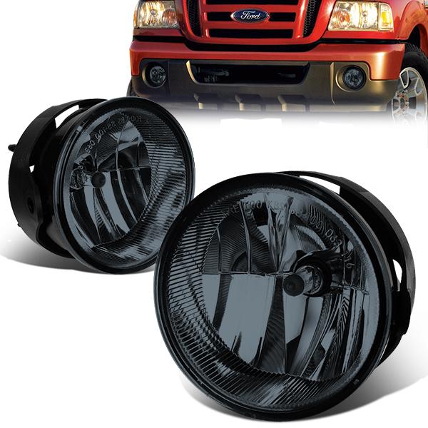 DNA Motoring, 07-14 Ford Expedition 08-11 Ranger Smoked Lens Fog Lights - w/Light Bulbs