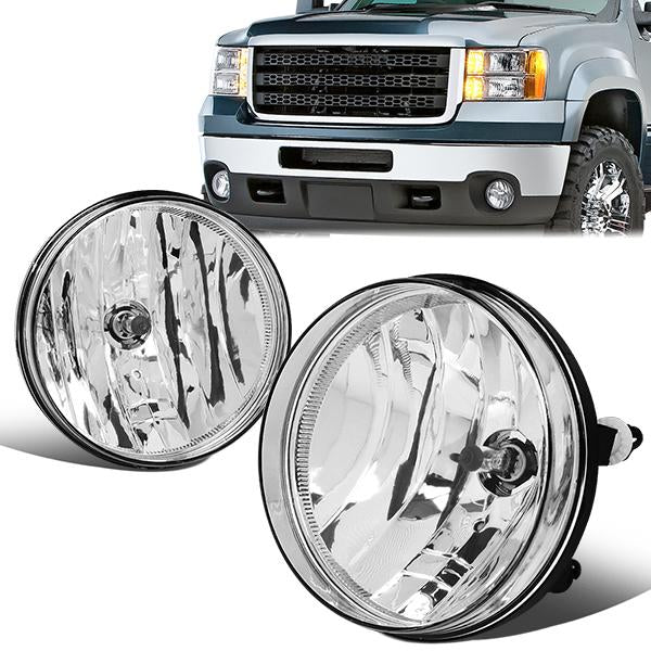 DNA Motoring, 07-14 GMC Sierra 1500/ 2500HD/ 3500HD Clear Lens Front Driving Fog Lights