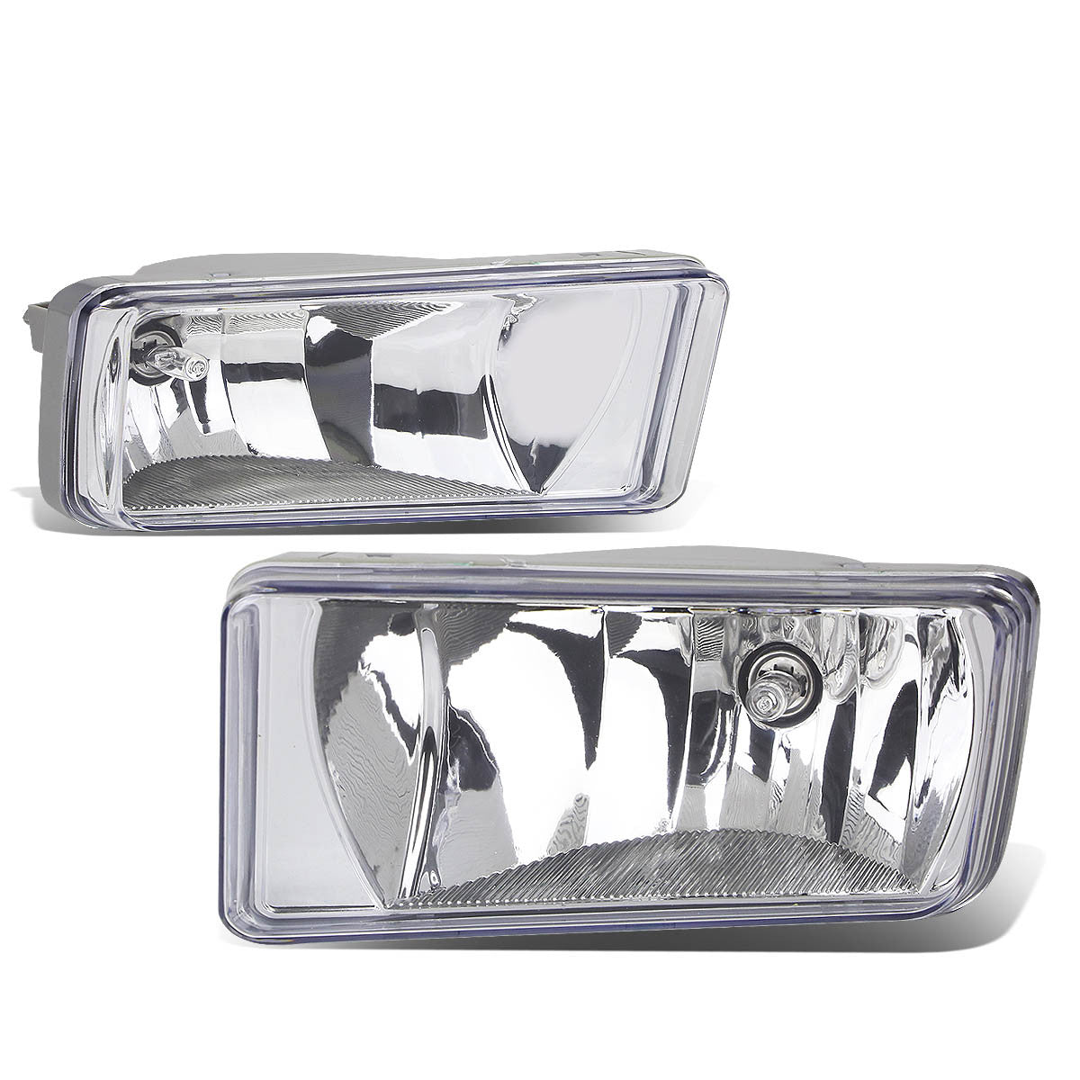 DNA Motoring, 07-15 Chevy Silverado GMC Sierra 1500 2500 3500 HD Escalade Clear lens Fog Lights - w/Switch