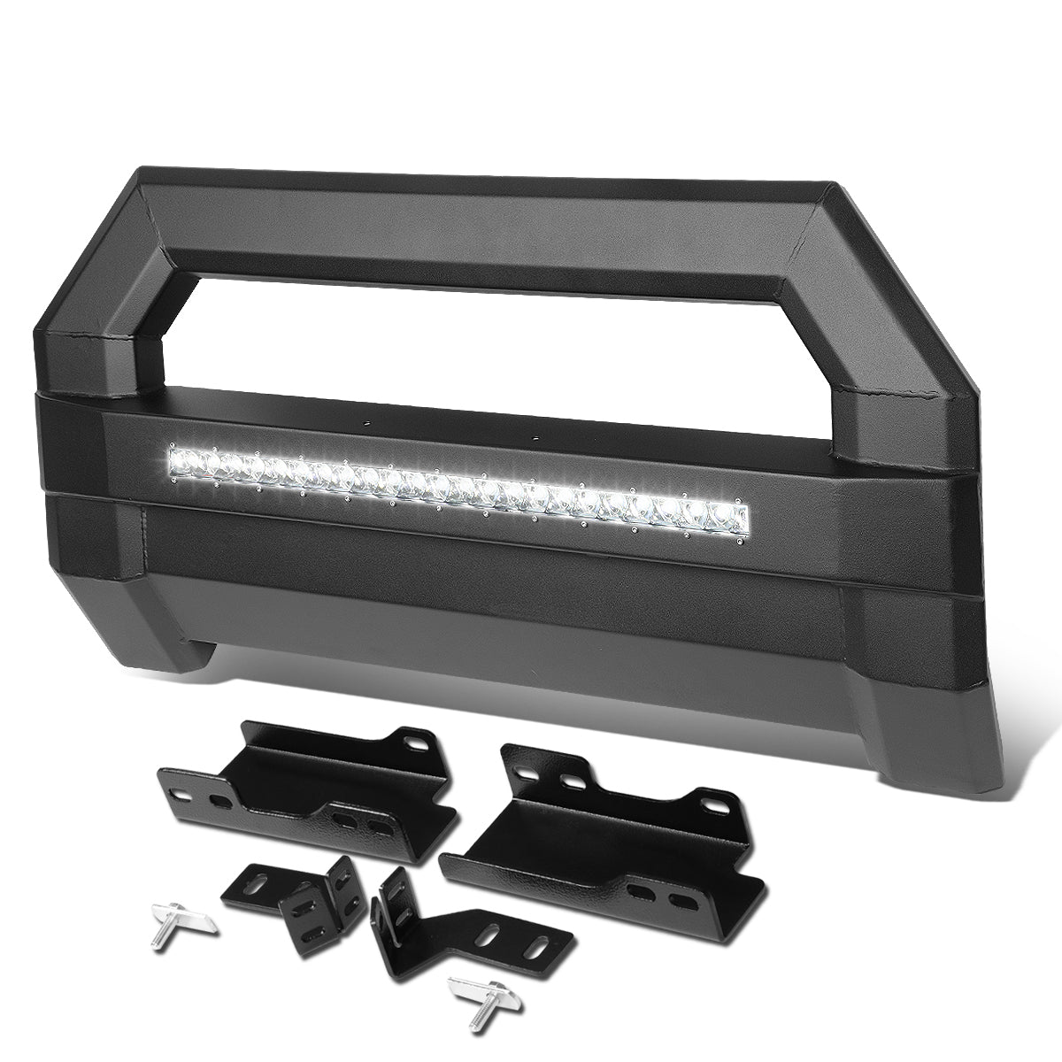 CAAP, 07-18 Chevy Silverado GMC Sierra 1500 LED Bull Bar w/License Plate Relocation Kit