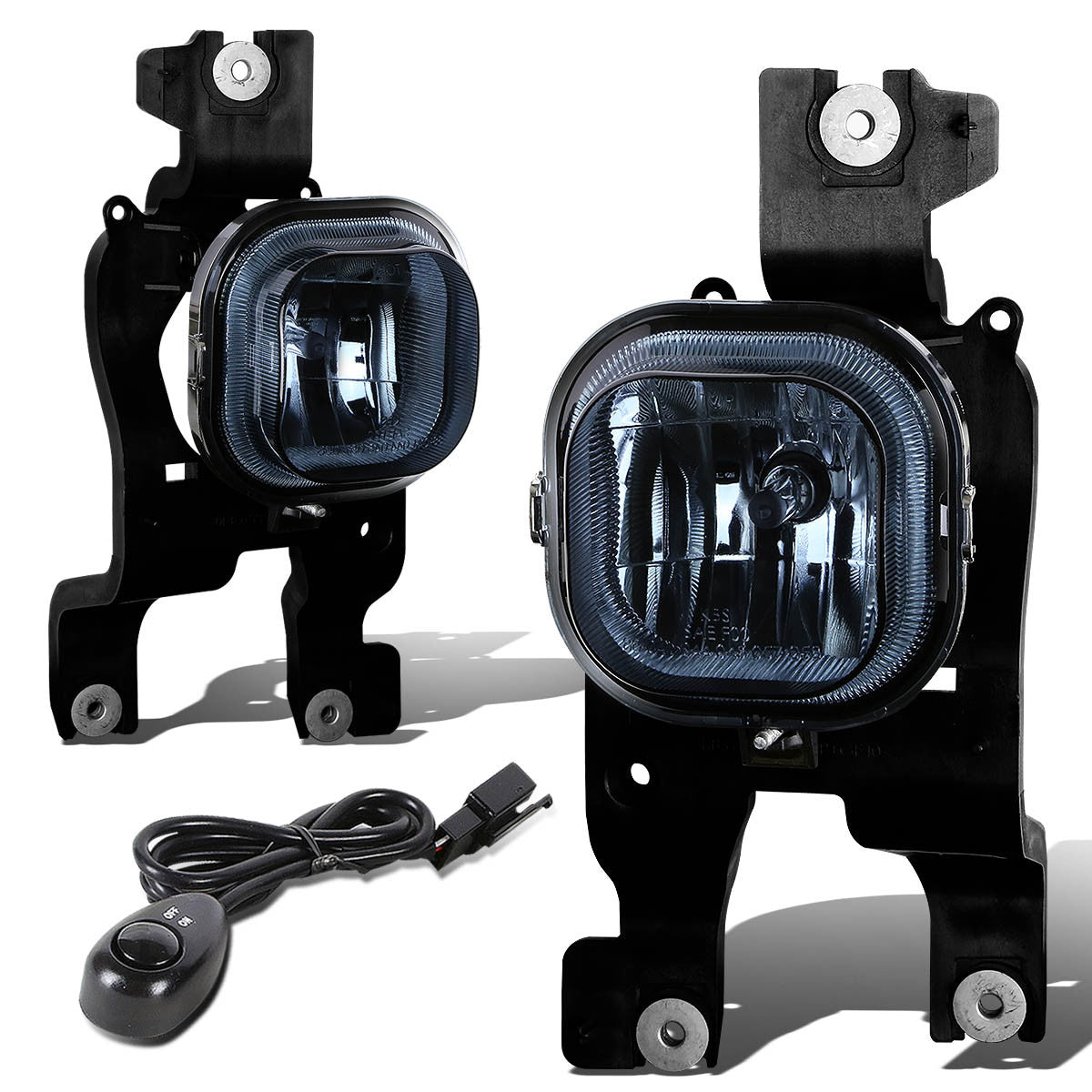 DNA Motoring, 08-10 Ford F250 F350 F450 F550 Super Duty Smoked Lens Fog Lights - w/Switch+Bulbs