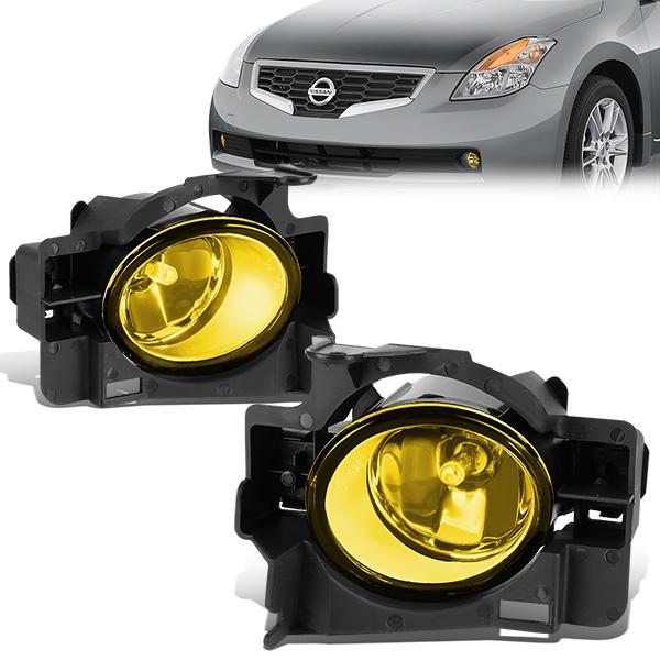 DNA Motoring, 08-13 Nissan Altima Amber Lens Fog Lights - w/Light Bulbs