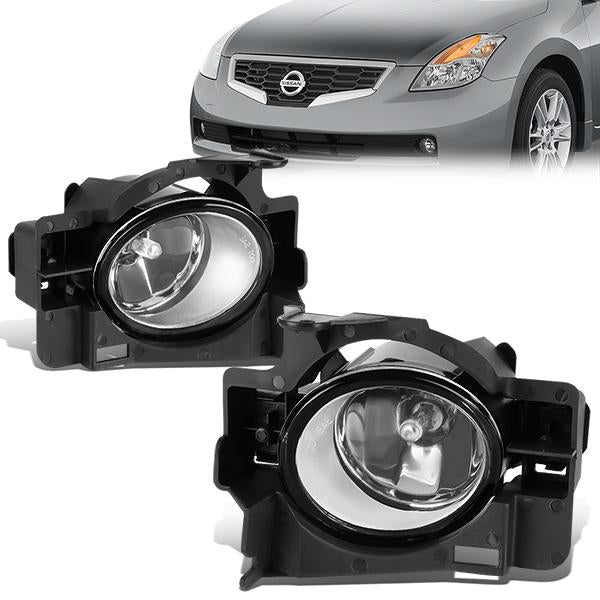 DNA Motoring, 08-13 Nissan Altima Clear lens Fog Lights - w/Light Bulbs