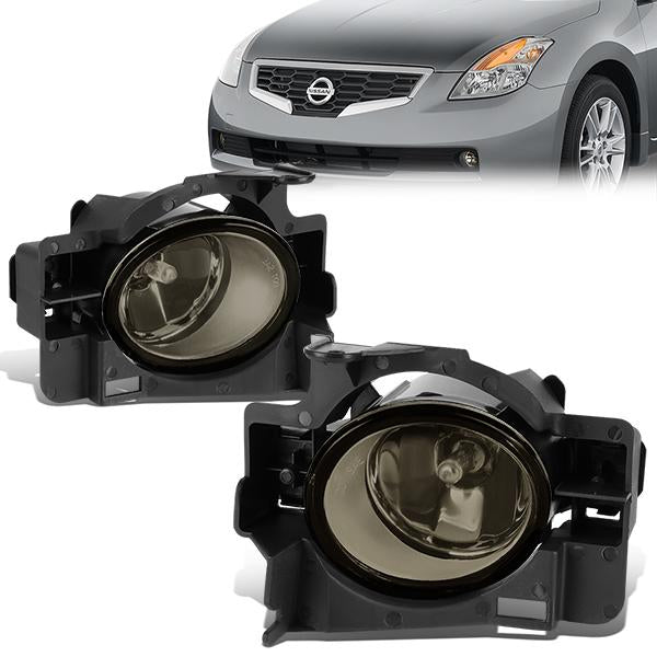 DNA Motoring, 08-13 Nissan Altima Smoked Lens Fog Lights - w/Light Bulbs