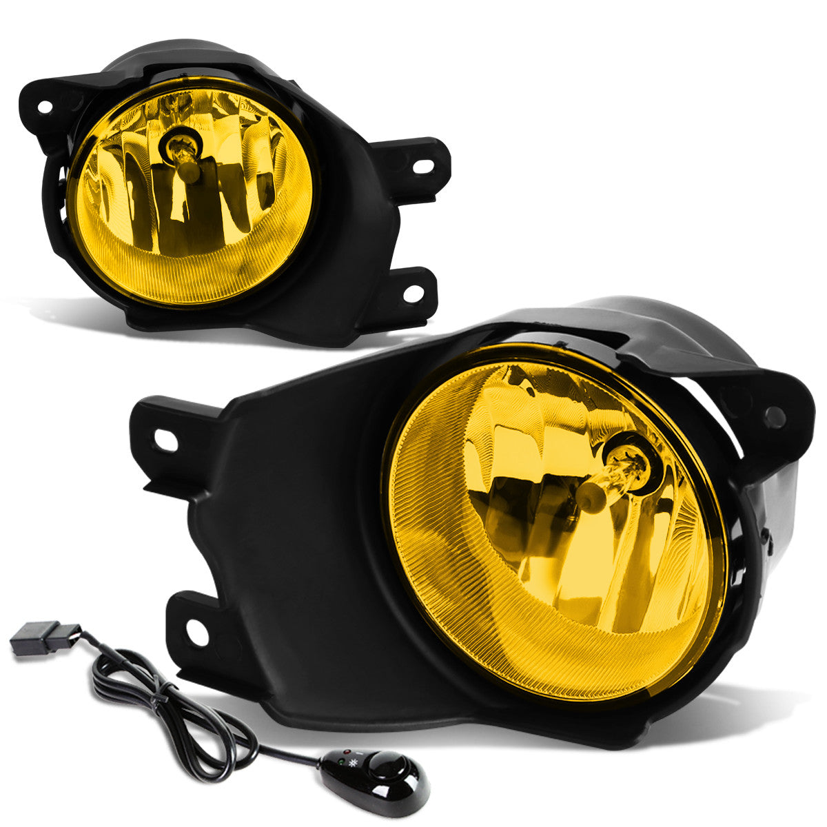 DNA Motoring, 08-16 Toyota Sequoia Amber Lens Front Driving Fog Lights - w/Switch+ Bulbs