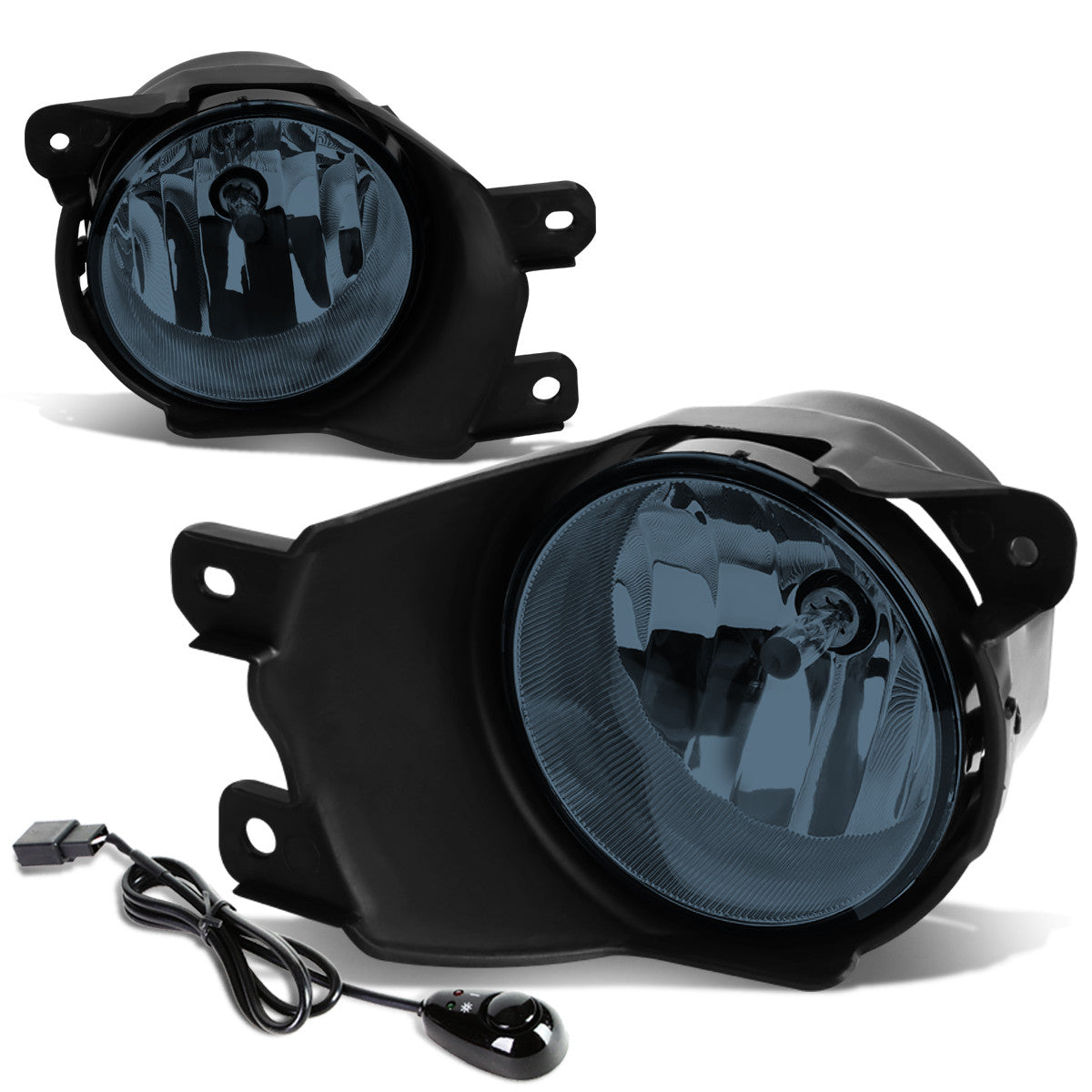 DNA Motoring, 08-16 Toyota Sequoia Smoked Lens Front Driving Fog Lights - w/Switch+ Bulbs