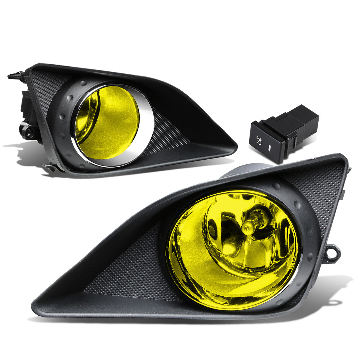 DNA Motoring, 09-10 Toyota Corolla Amber Lens Fog Lights - w/Bezel+Switch+Bulbs