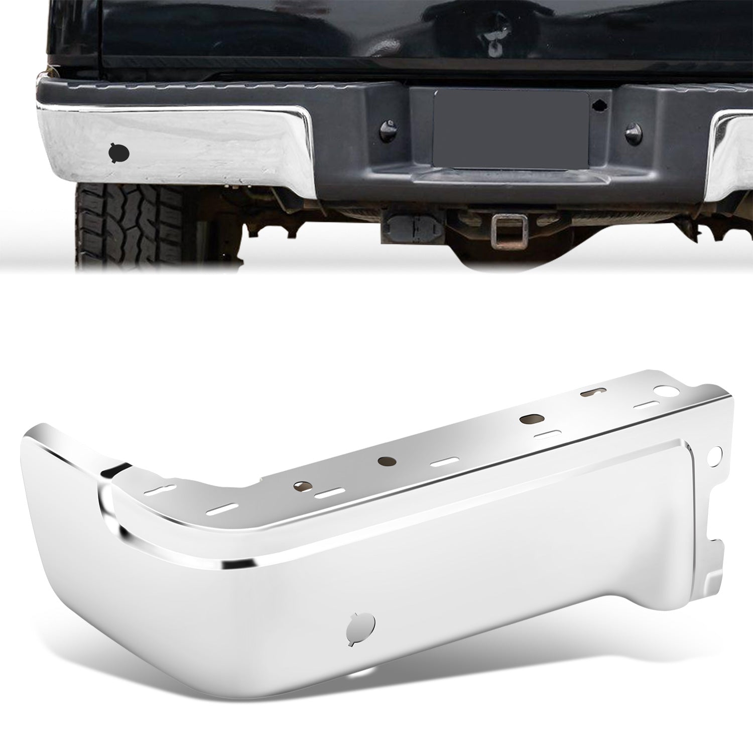 CAAP, 09-14 Ford F-150 Rear Bumper End Cap (Driver Side) w/ Parking Sensor Holes