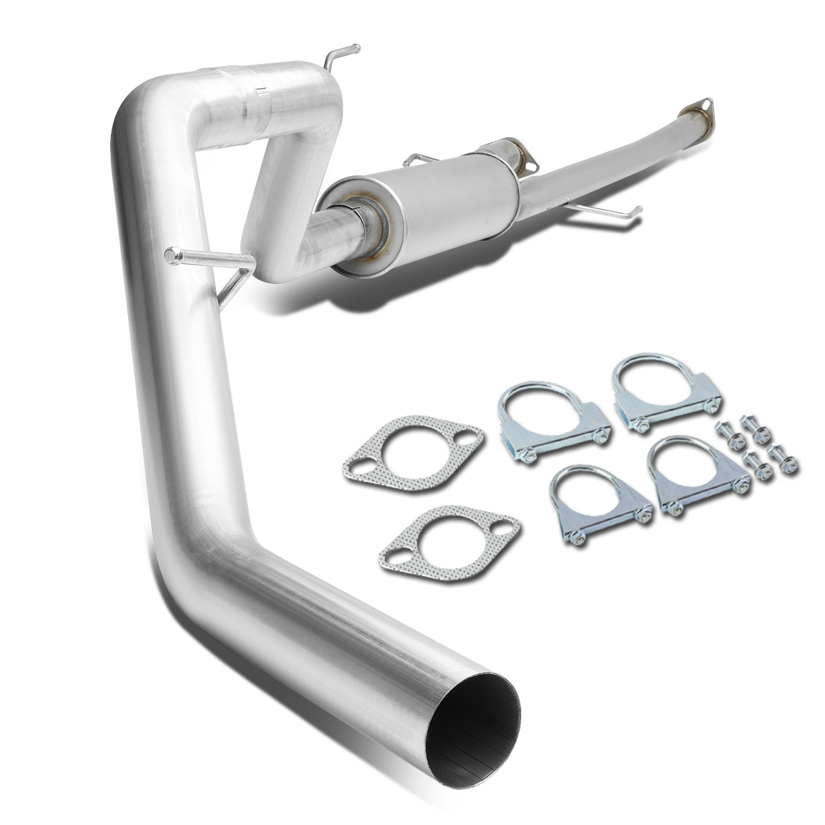 J2 Engineering, 09-19 Toyota Tundra V8 2.5 in. OD Catback Exhaust System w/Louvered Core Muffler