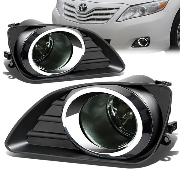 DNA Motoring, 10-11 Toyota Camry XV40 Smoked Lens Fog Lights - w/Bezel+Switch+Bulbs