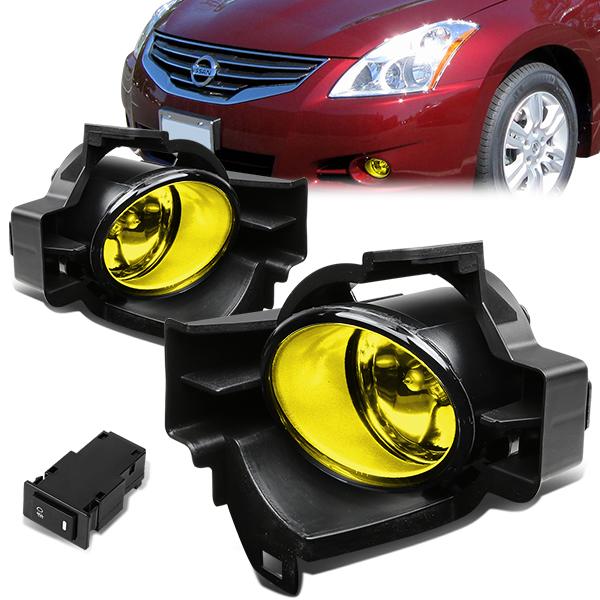 DNA Motoring, 10-12 Nissan Altima Sedan Amber Lens Fog Lights - w/Switch+Bulbs