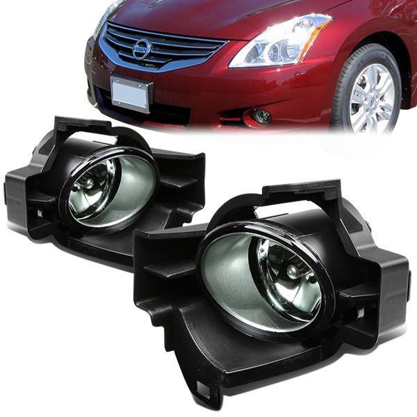 DNA Motoring, 10-12 Nissan Altima Sedan Smoked Lens Fog Lights - w/Switch+Bulbs