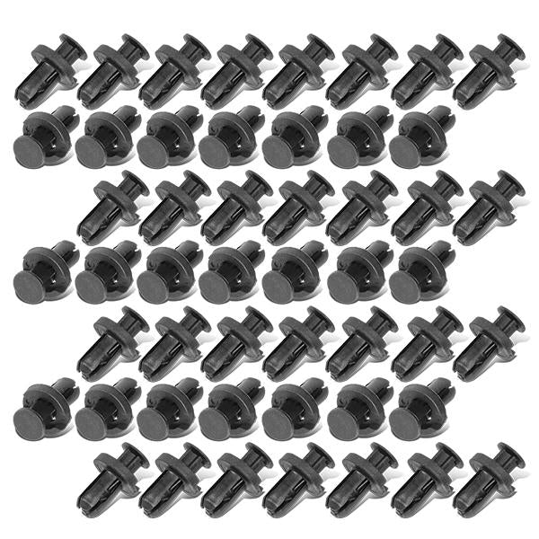 CAAP, 10mm Nylon Push Pin Rivet Car Body Clips/ Trim Fastener Retainers - 50Pcs