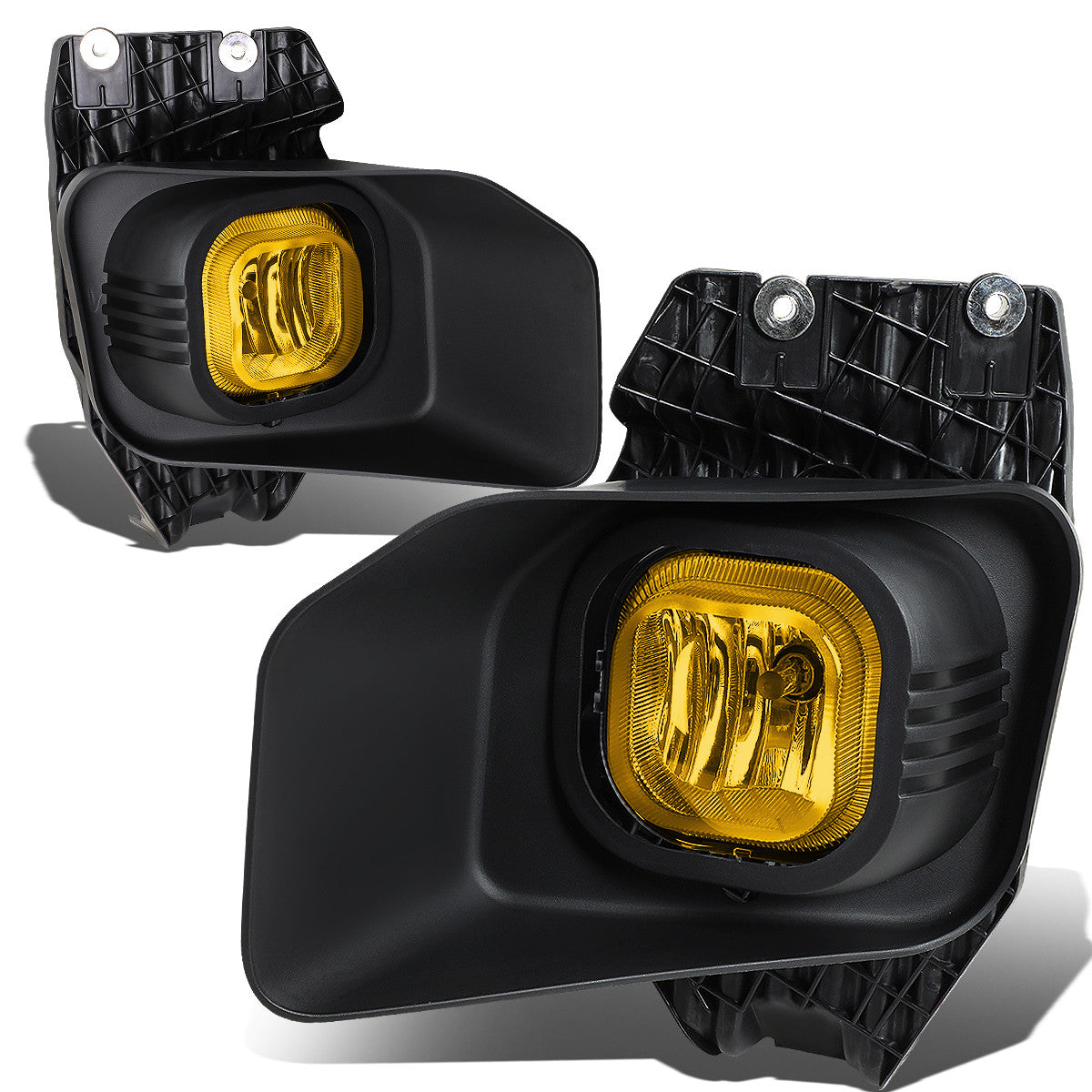 DNA Motoring, 11-16 Ford F250 F350 F450 F550 Super Duty Amber Lens Fog Lights - w/Light Bulbs