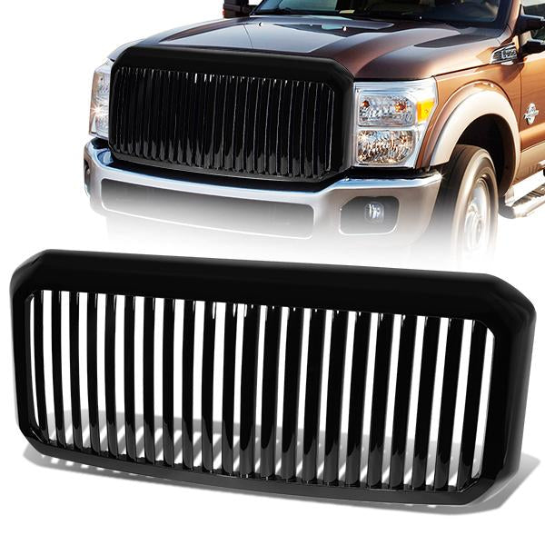 CAAP, 11-16 Ford F250 F350 F450 F550 Super Duty Front Grille - Vertical Fence Style - Black