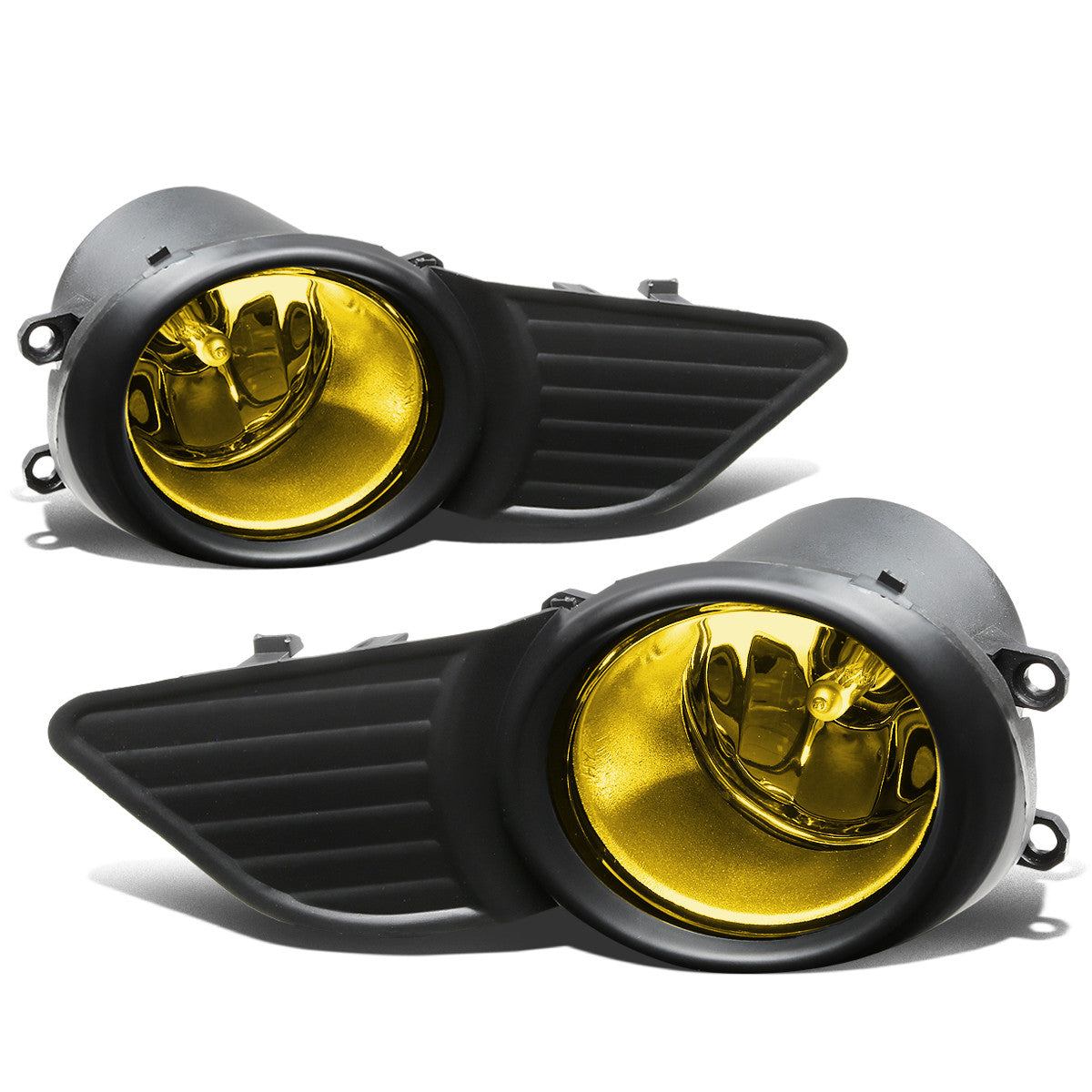 DNA Motoring, 11-17 Toyota Sienna Amber Lens Fog Lights - w/Bezel+Light Bulbs