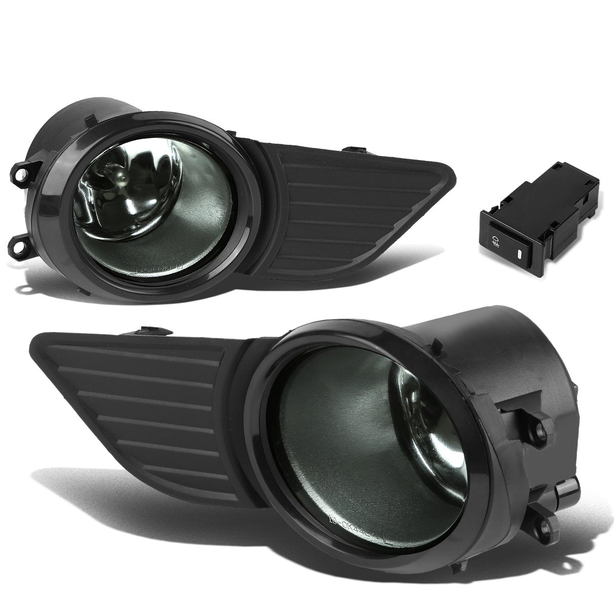 DNA Motoring, 11-17 Toyota Sienna Smoked Lens Fog Light w/Bezel+Switch+Bulbs