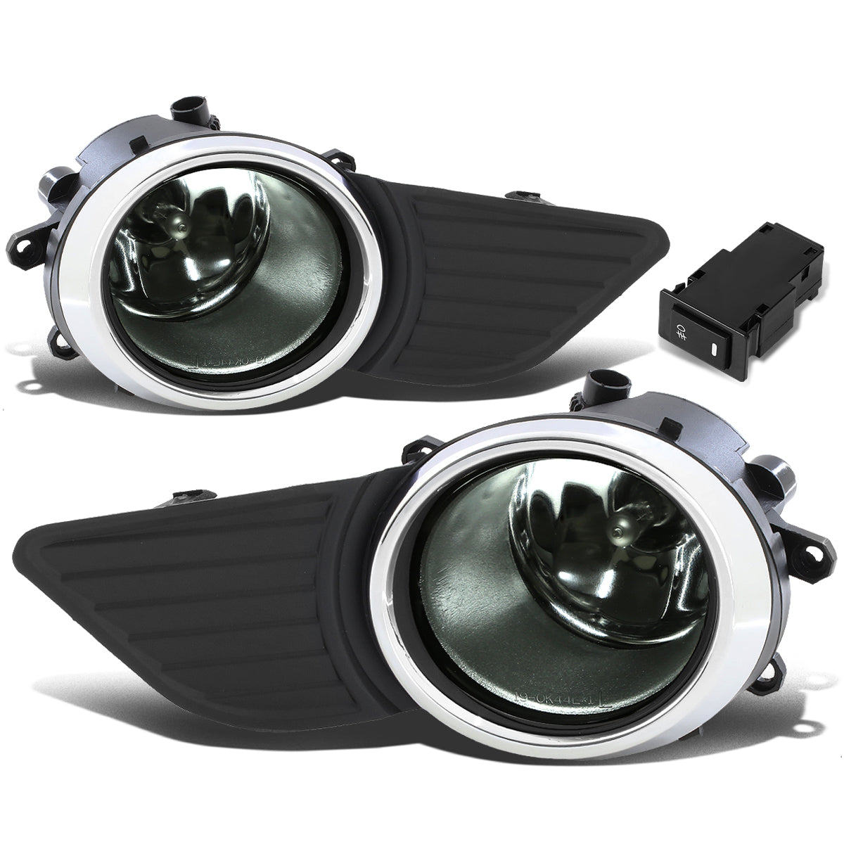 DNA Motoring, 11-17 Toyota Sienna Smoked Lens Fog Lights - w/Bezel+Switch+Bulbs