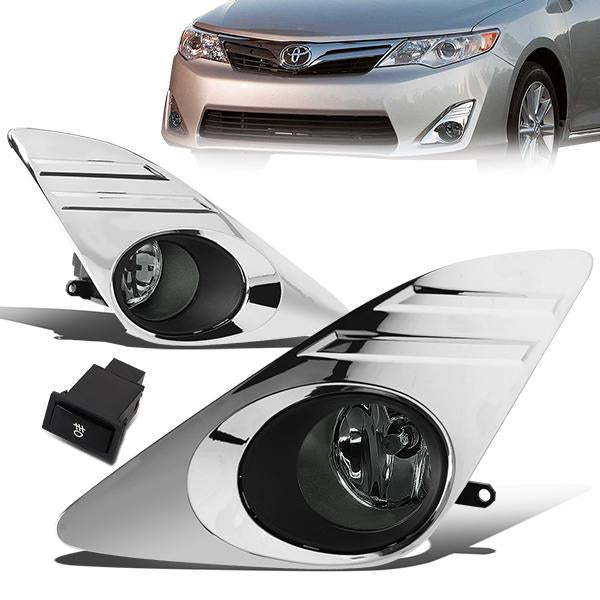 DNA Motoring, 12-14 Toyota Camry Smoked Lens Fog Lights - w/Bezel+Switch+Bulbs