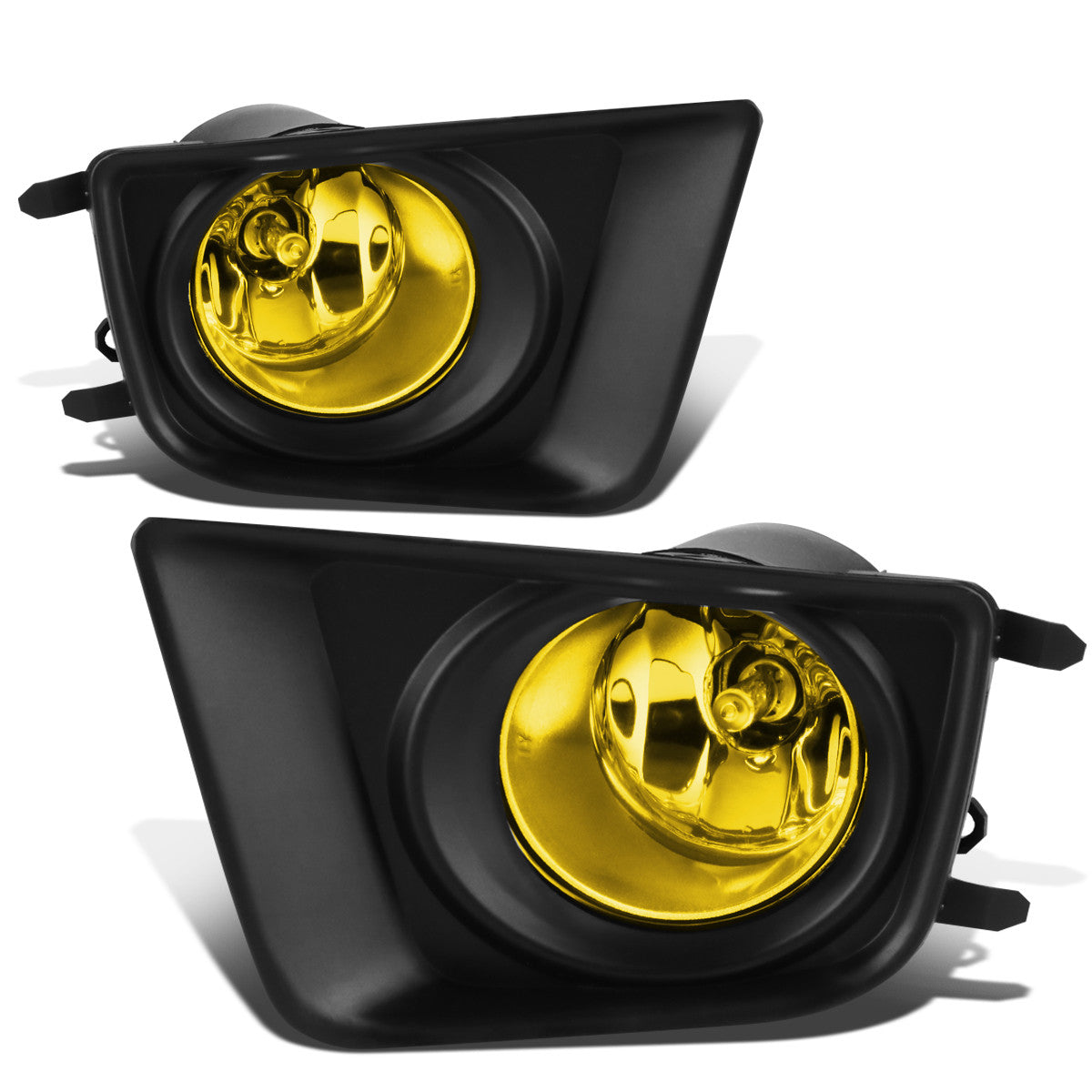 DNA Motoring, 12-15 Toyota Tacoma Amber Lens Fog Lights - w/Bezel+Light Bulbs