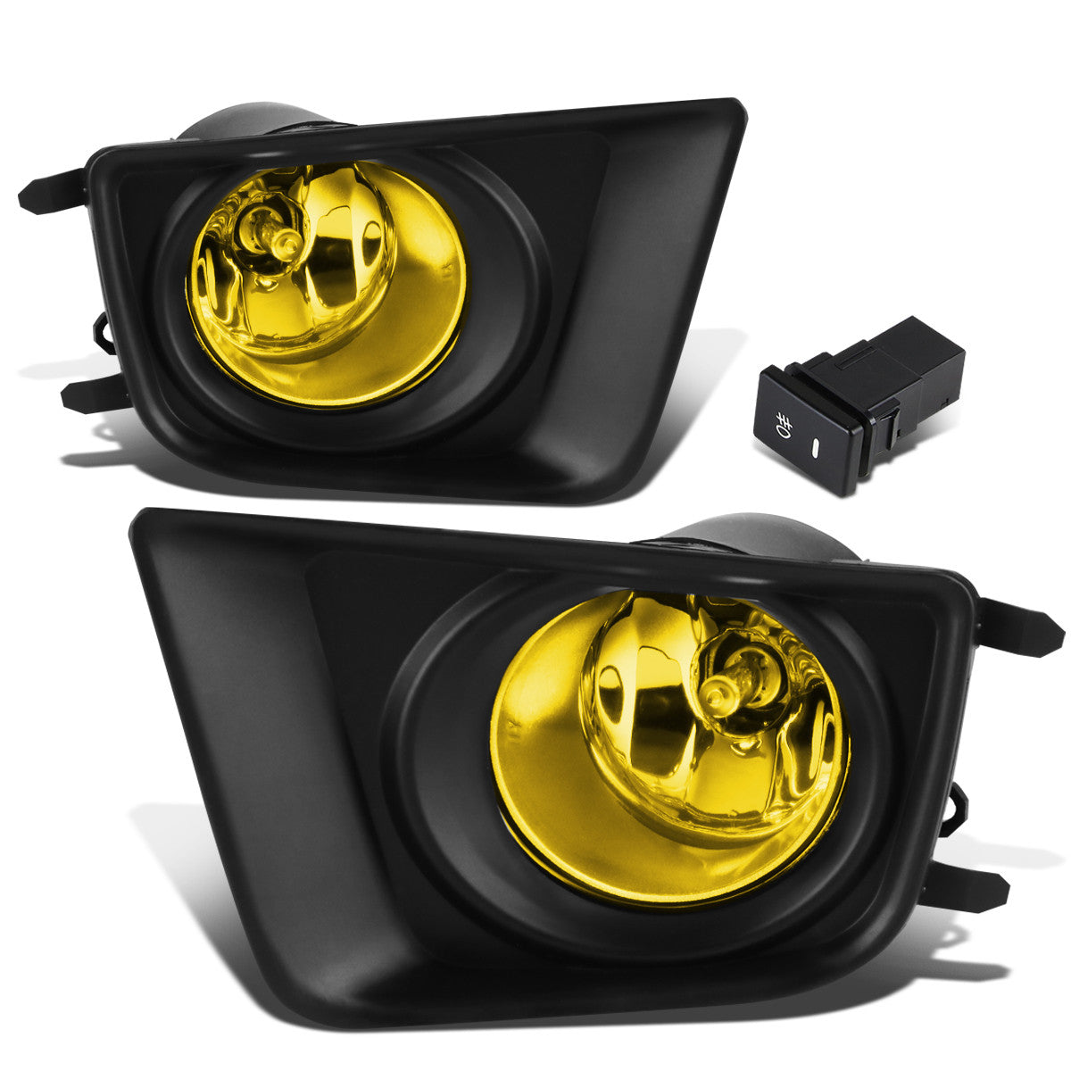 DNA Motoring, 12-15 Toyota Tacoma Amber Lens Fog Lights - w/Bezel+Switch+Bulbs