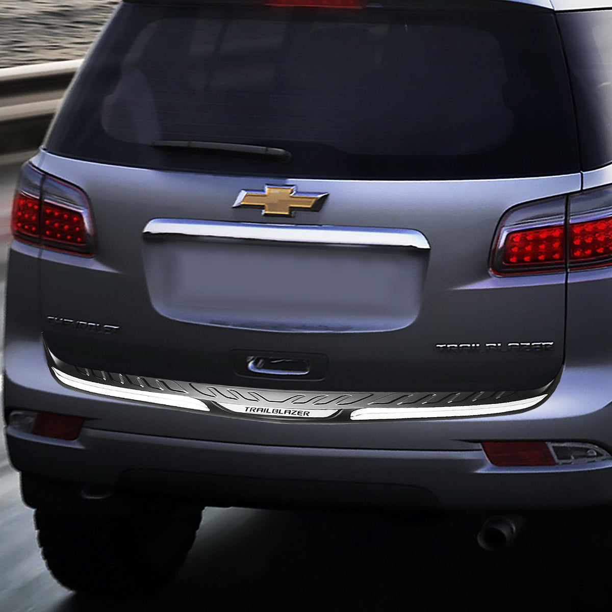 CAAP, 13-17 Chevy Trailblazer Chrome Trim Rear Bumper Protector