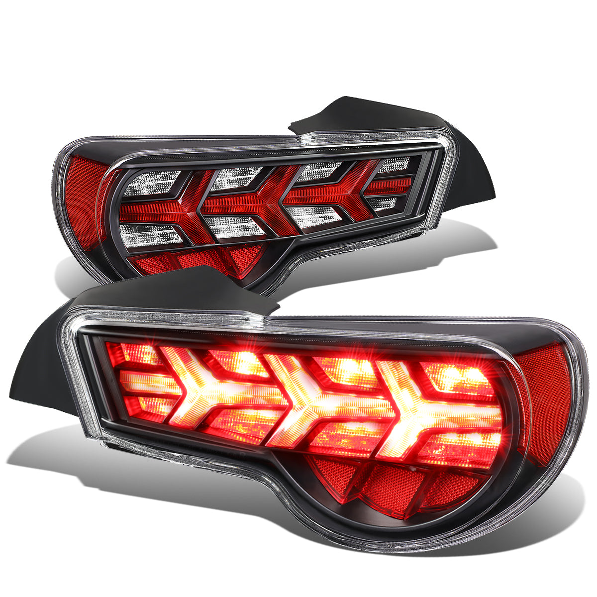 Nuvision Lighting, 13-19 Scion FR-S Toyota 86 Subaru BRZ Sequential LED Turn Signal Tail Lights - Black/Clear