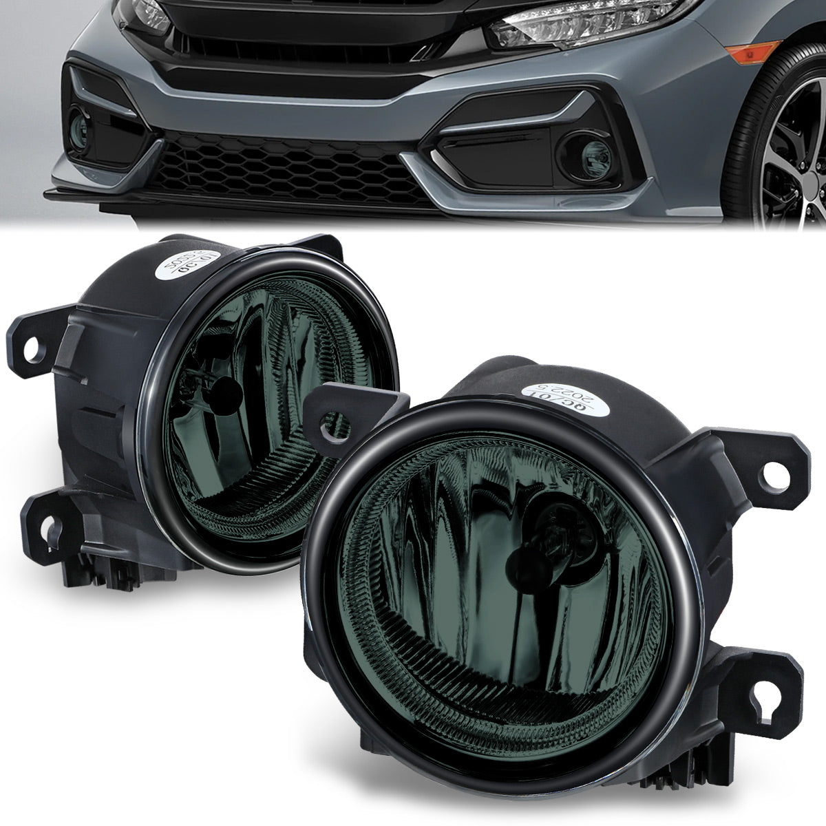 DNA Motoring, 13-21 Honda Civic / 13-15 Accord Tinted Lens Fog Lights