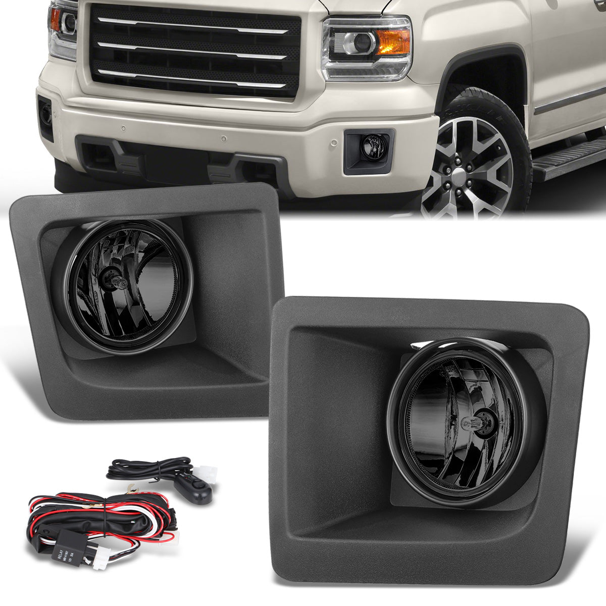 DNA Motoring, 14-15 GMC Sierra 1500 Tinted Lens Fog Lights (Switch Included)
