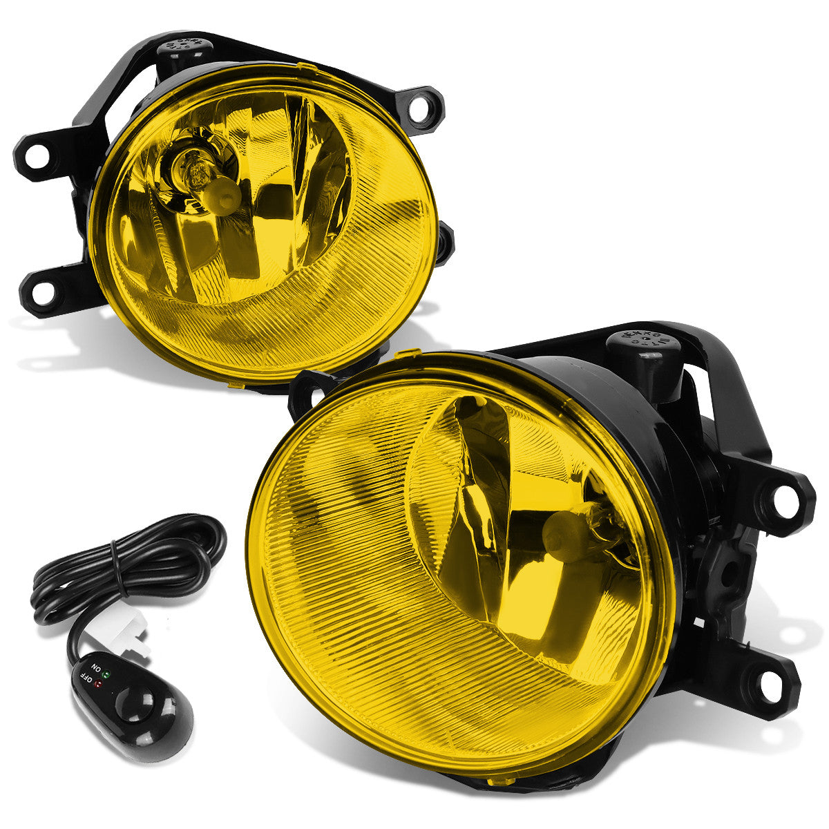 DNA Motoring, 14-15 Toyota 4Runner Lexus IS250 IS350 Amber Lens Fog Lights - w/Switch+Bulbs