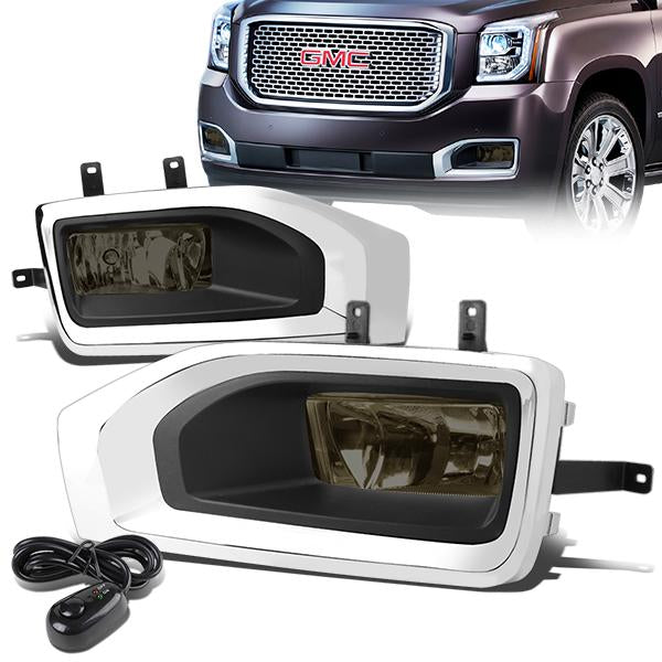 DNA Motoring, 15-18 GMC Yukon XL Smoked Lens Fog Lights - w/Bezel+Switch+Bulbs