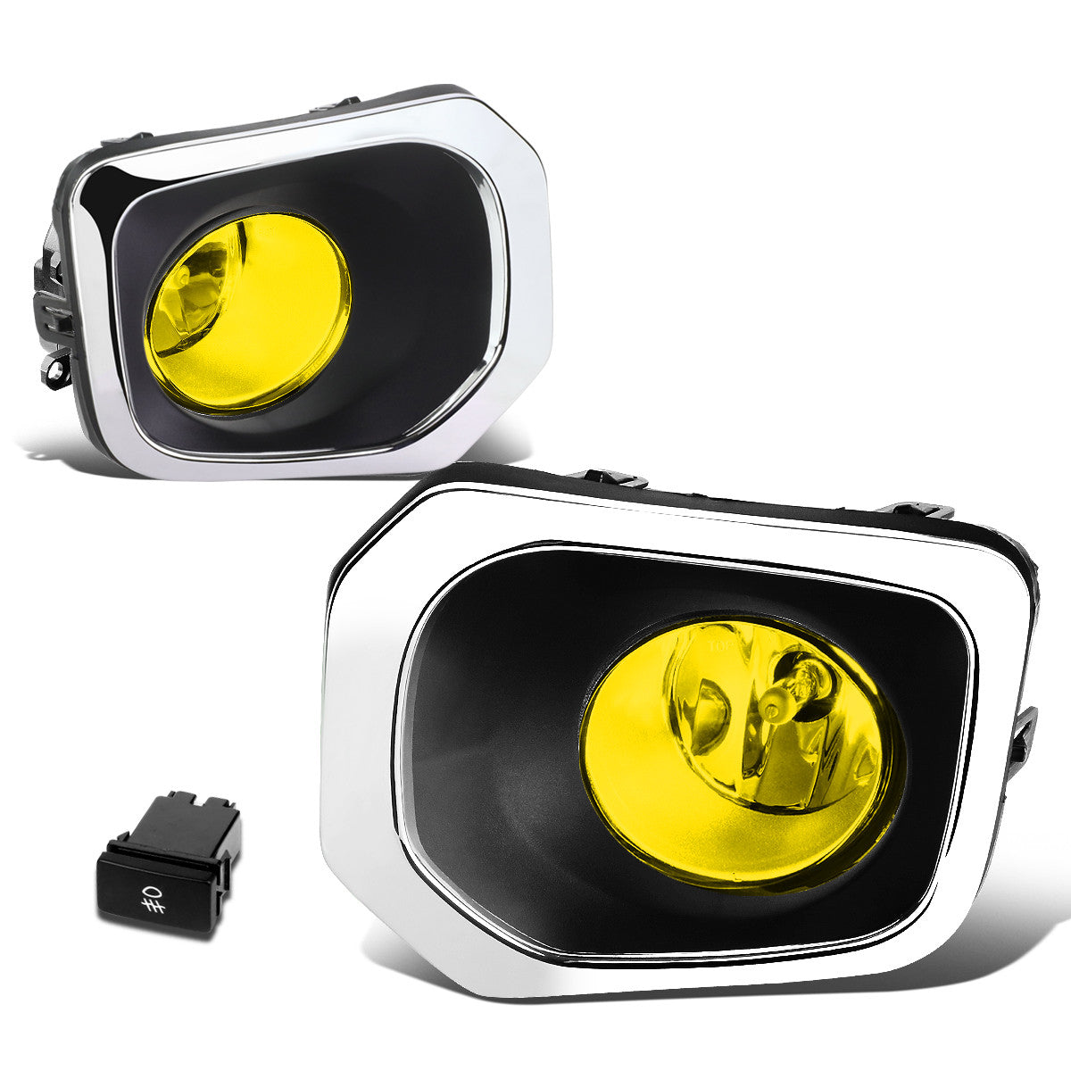 DNA Motoring, 16-17 Toyota Tacoma Amber Lens Fog Lights - w/Bezel+Switch+Bulbs