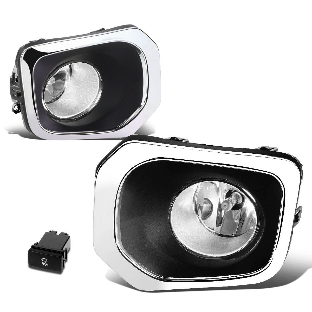 DNA Motoring, 16-17 Toyota Tacoma Clear Lens Fog Lights - w/Bezel+Switch+Bulbs